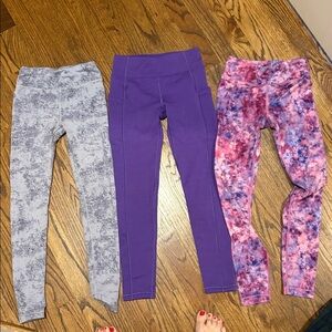 Athleta Girl leggings - set of 3 High-Rise Textured Leggings
